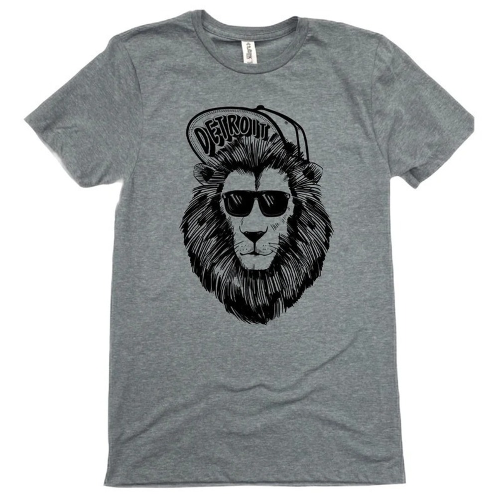 Detroit Tshirt Lions Detroit City Lions Fan Shirt Michigan Made